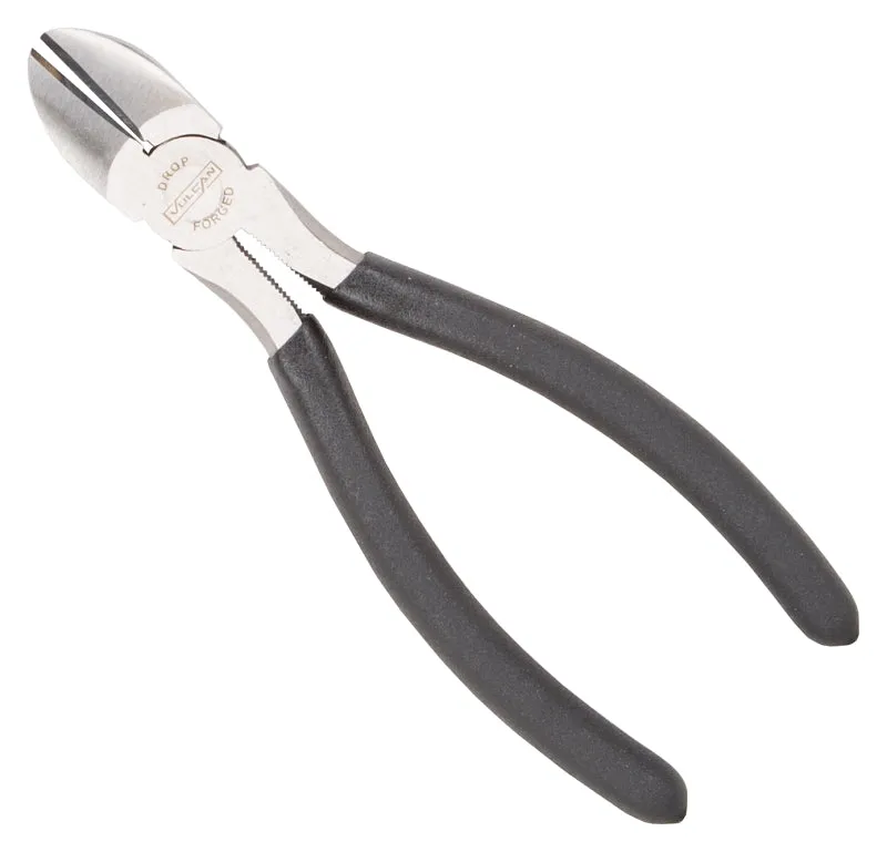 Vulcan JL-NP007 Diagonal Cutting Plier, 7 in OAL, 1 mm Cutting Capacity, 1 in Jaw Opening, Black Handle, Non-Slip Handle :CD: QUANTITY: 1