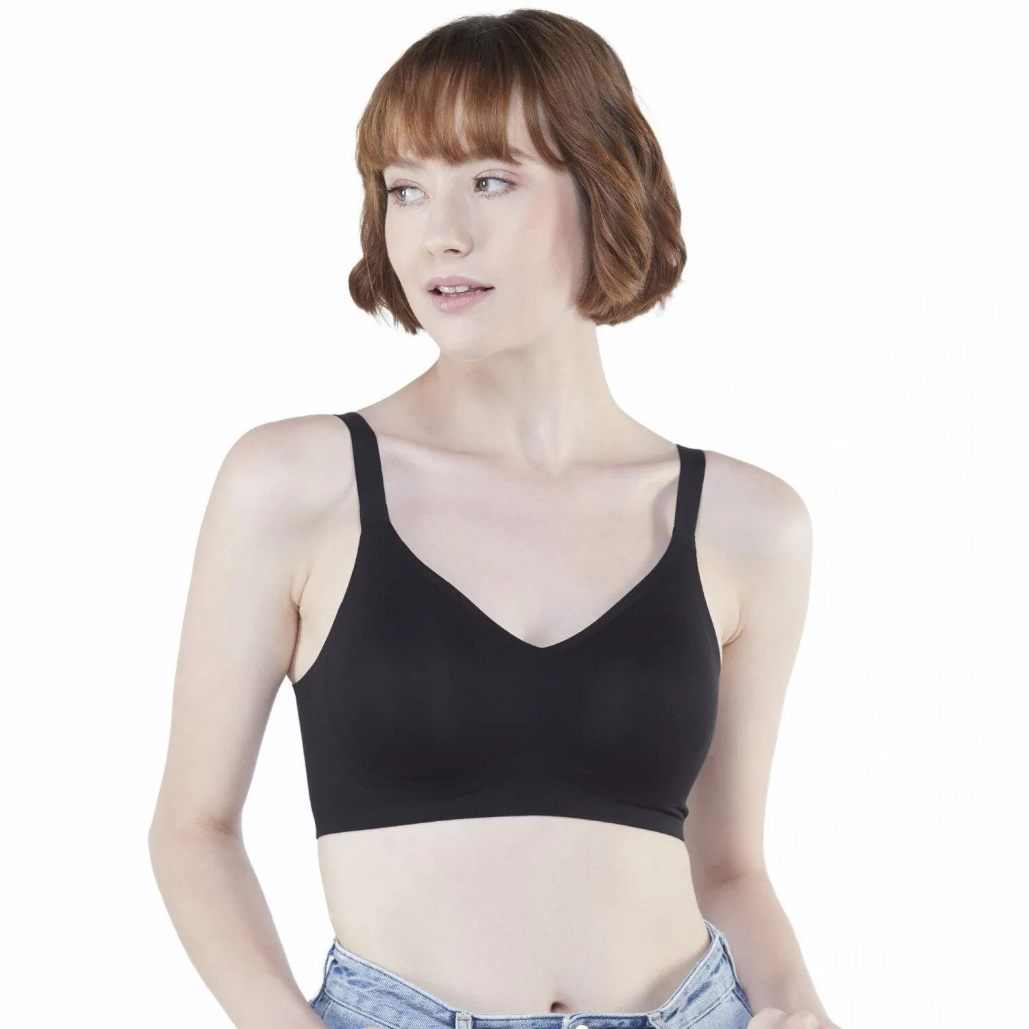 Wacoal Go Girls Jelly Bra วาโก้ บราไร้โครง ยืดหยุ่น กระชับ ล็อกฐานอก รุ่น WB3Y28 สีดำ (BL)