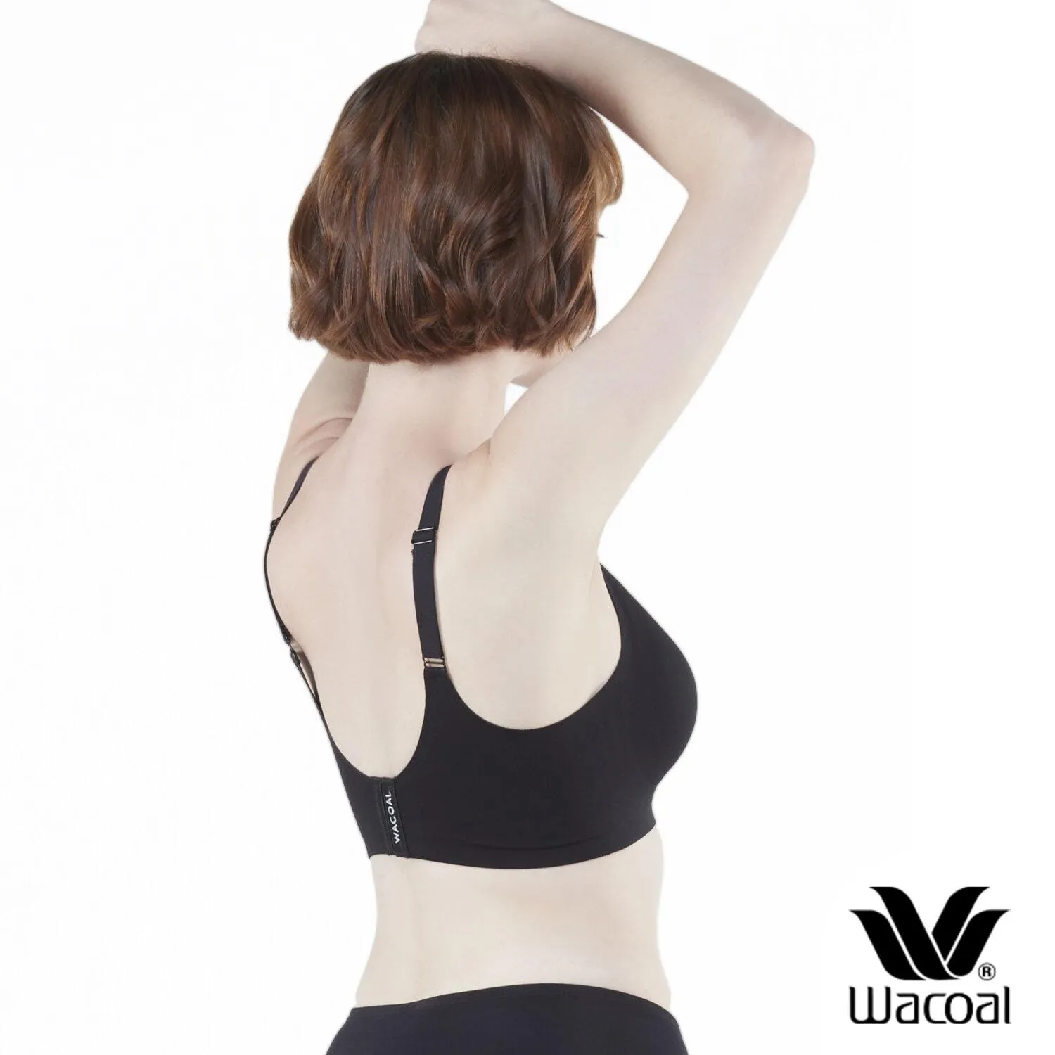 Wacoal Go Girls Jelly Bra วาโก้ บราไร้โครง ยืดหยุ่น กระชับ ล็อกฐานอก รุ่น WB3Y28 สีดำ (BL)