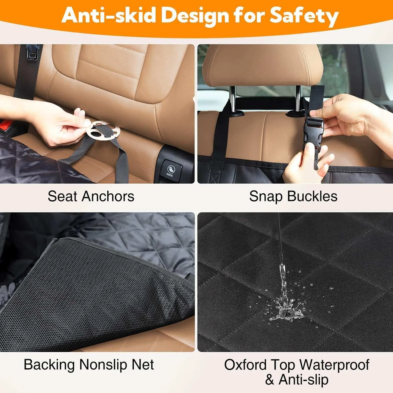 Waterproof Dog Cover for Back seat