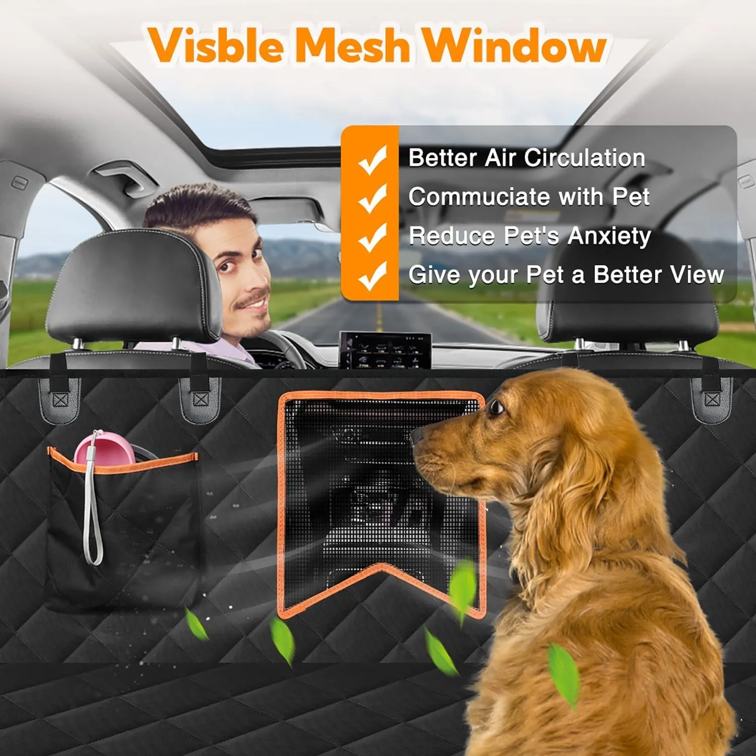 Waterproof Dog Cover for Back seat