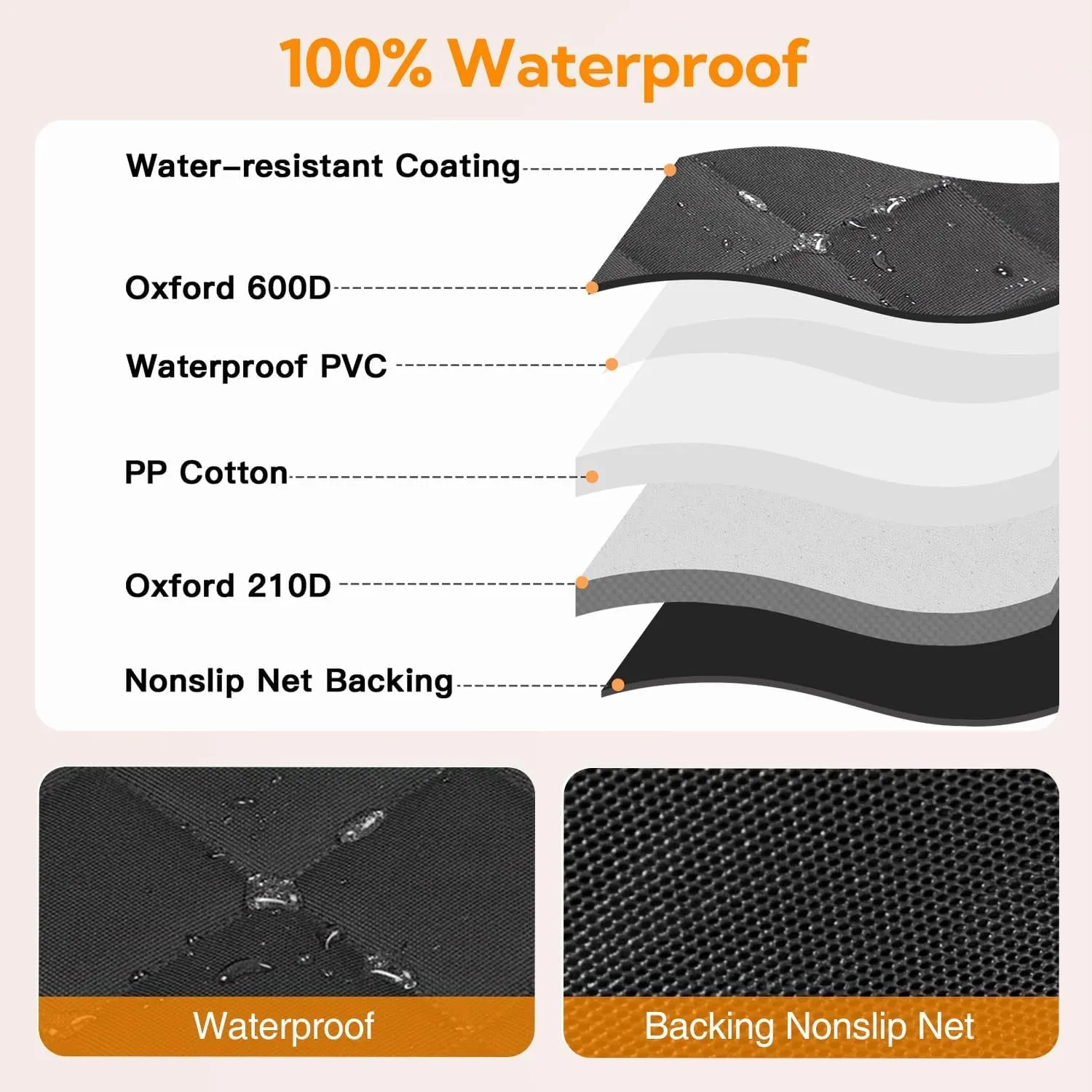 Waterproof Dog Cover for Back seat