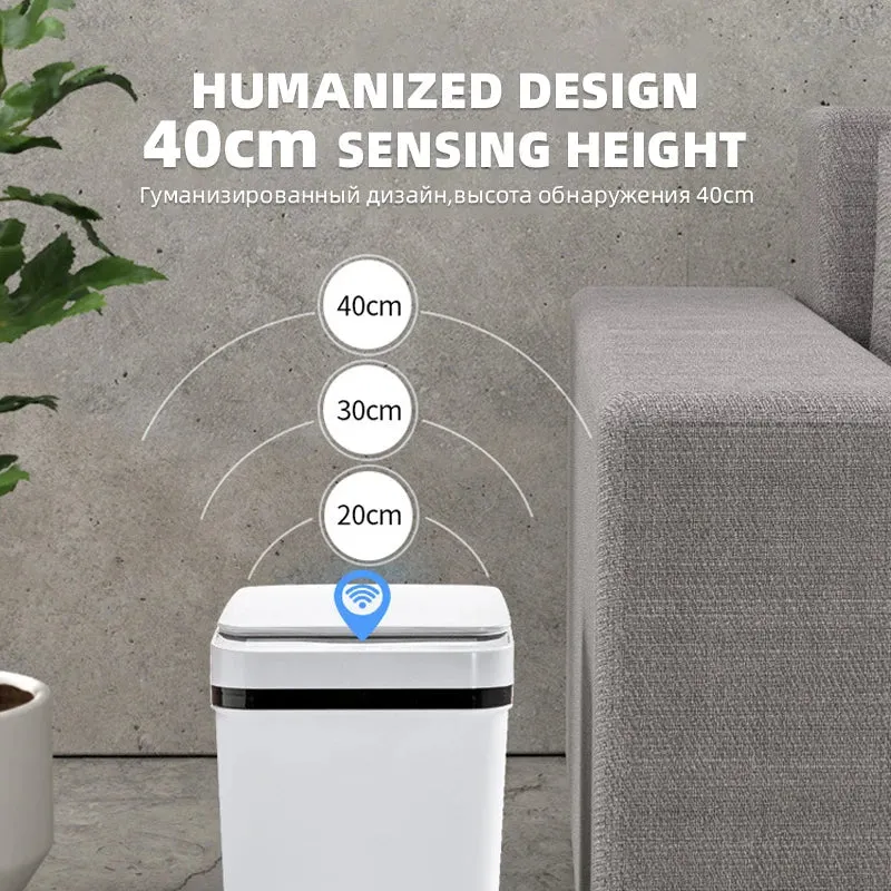 Waterproof Smart Wave Sensor Automatic Trash Can