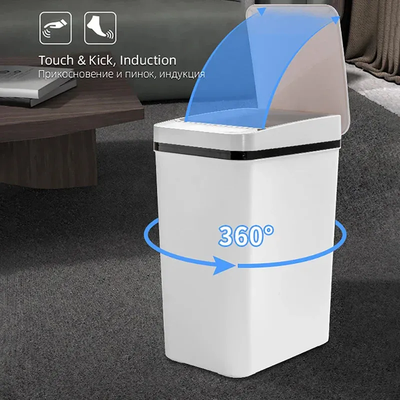 Waterproof Smart Wave Sensor Automatic Trash Can