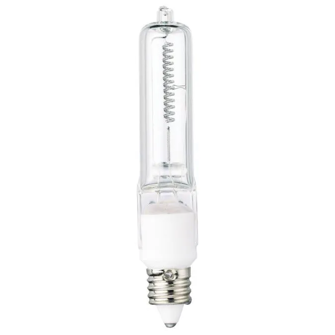 Westinghouse 0476700 100 Watt Halogen T4 Single-Ended Clear - 2950 Kelvin - Warm White - 1900 Lumens - E11-Mini Candelabra Base - 120 Volt - Card