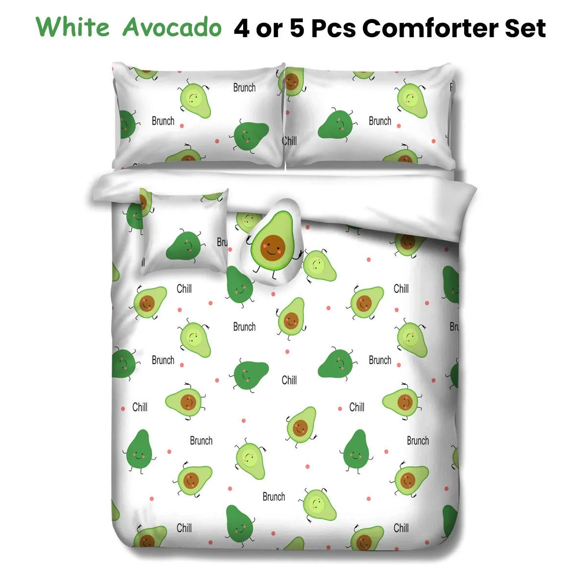 White Avocado Kids Advventure 5 Pcs Comforter Set King