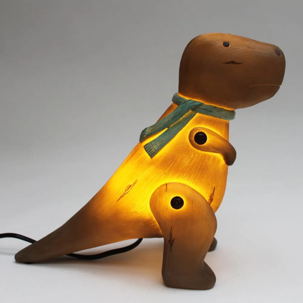 Wood Effect Cute T-Rex Light