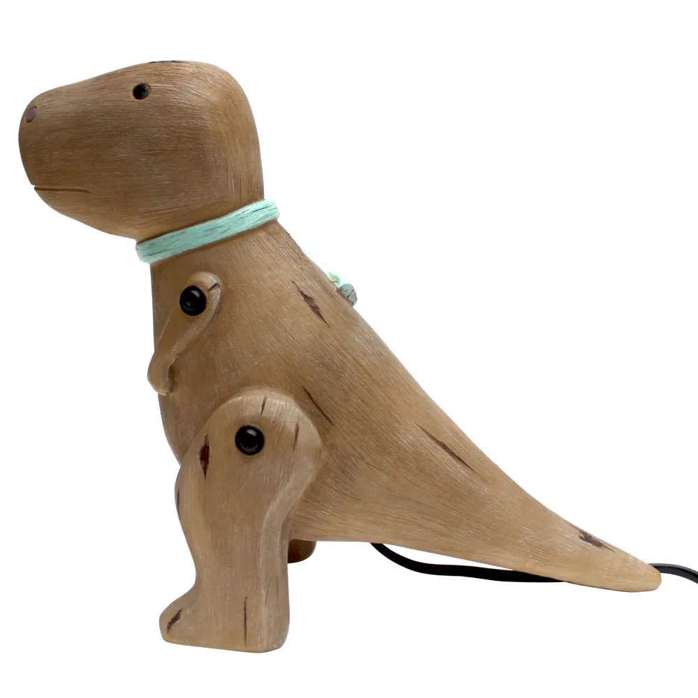 Wood Effect Cute T-Rex Light