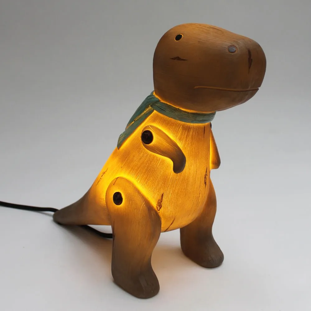 Wood Effect Cute T-Rex Light