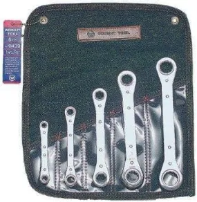 WRIGHT TOOLS - 5pc Ratcheting Box Wrench Set - 1/4" to 7/8"