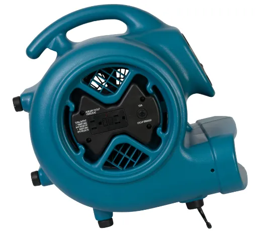 XPOWER P-600A 1/3 HP Large Industrial Floor Fan, Air Mover with Build-in Power Outlets