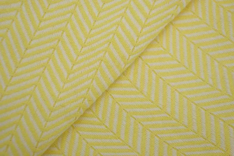 Yellow 100% Cotton Round Beach Towel